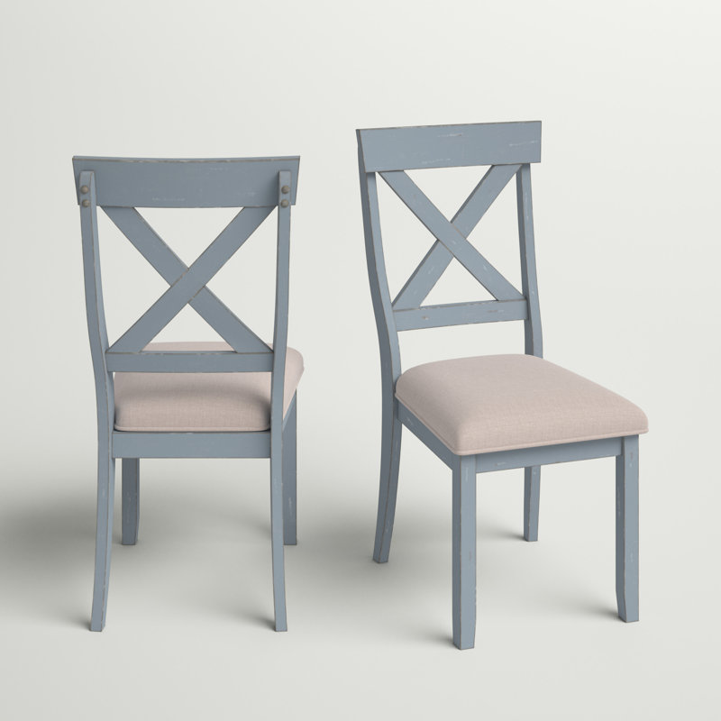 Fauteuil Daian, Bleu / beige