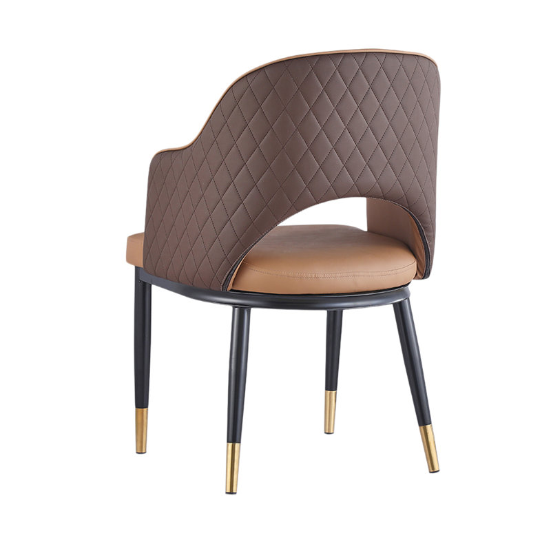 Chaise avec accoudoirs, Brun