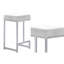Tabouret de bar moderne en velours sans dossier avec base argentée (ensemble de 2)-129454173