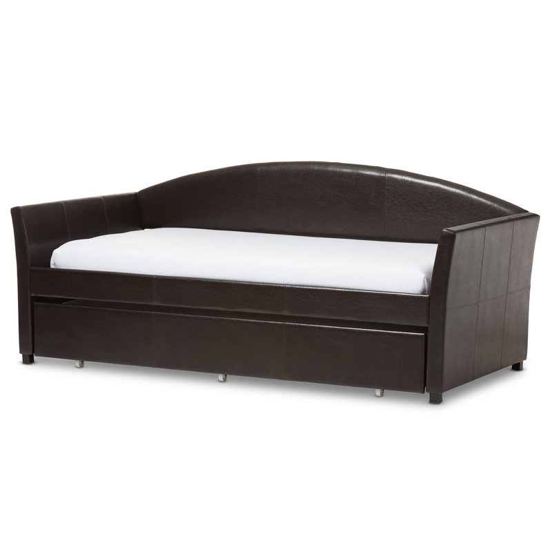 Upholstered Daybed, Brown