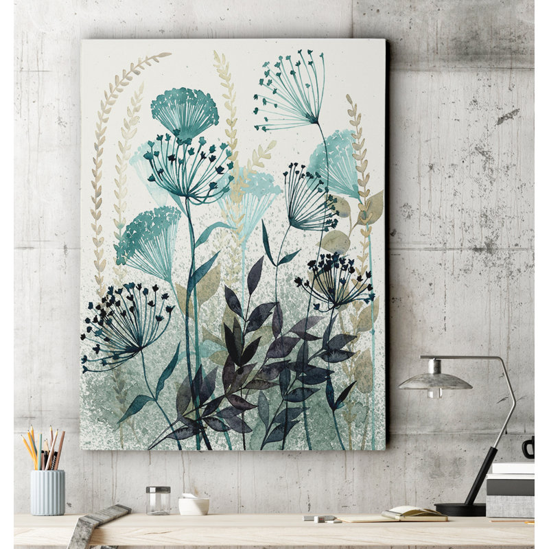 Allayed Floral I - reproduction sur toile, H 24 po x l 32 po x P 1,5 po, Toile tendue