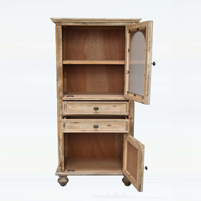 Farmhouse Tall Narrow Storage Cabinet