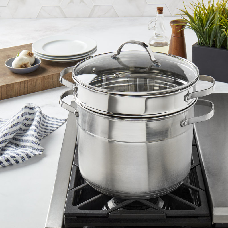 Denmark Cookware 3pc Stainless Steel Multi-Cooker, 8 Qt