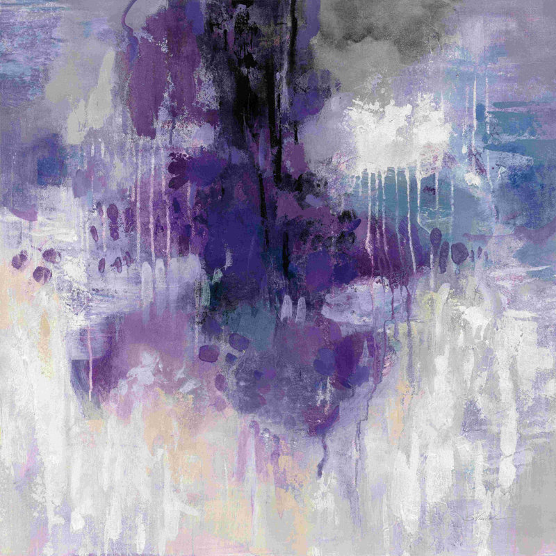 Violet Rain Crop by Silvia Vassileva - Wrapped Canvas Print, 20" H x 20" W