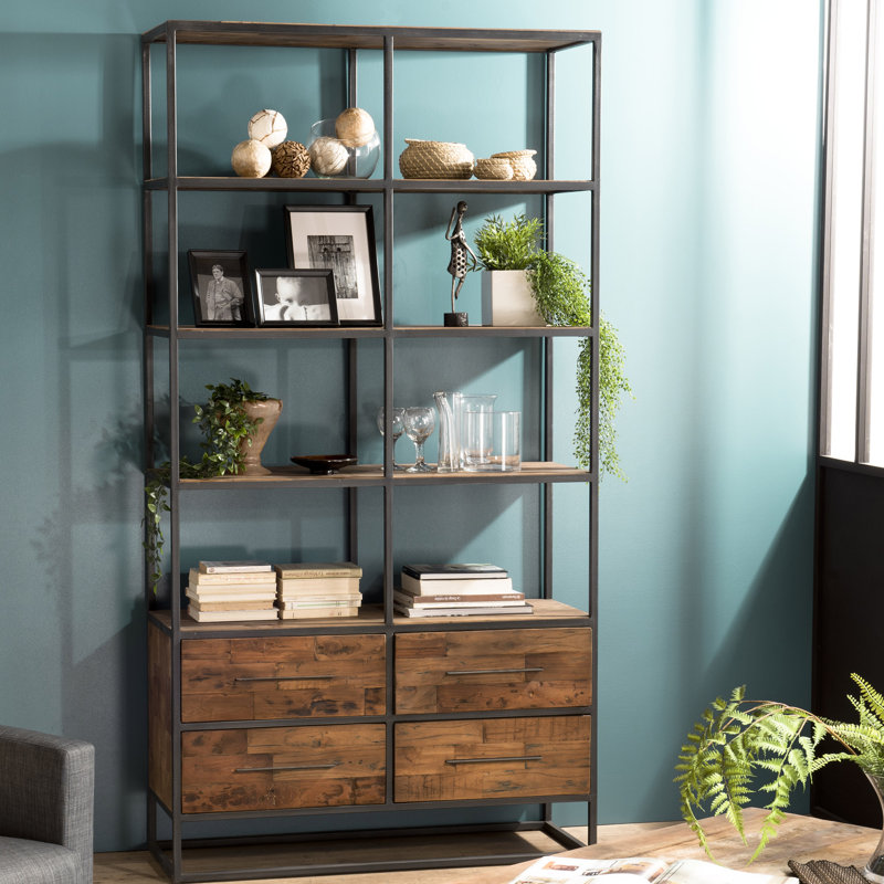 Marlow 210cm H x 110cm W Steel Standard Bookcase