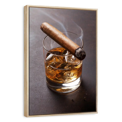 Cigar On Whiskey Glass