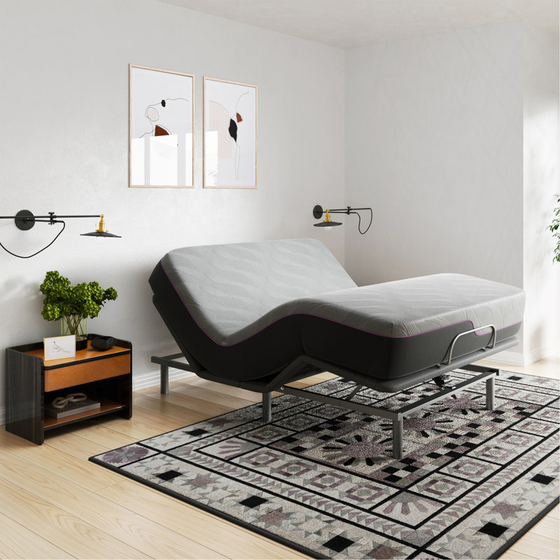 Queen Size Quick Assembly Adjustable Bed Frame with Voice Activated Controls