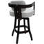 Très grand tabouret de bar pivotant en bois - siège de 34 po-643929687