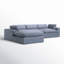 Canapé modulaire à méridienne rembourré 2 pièces Asher-1825326412-1818927747