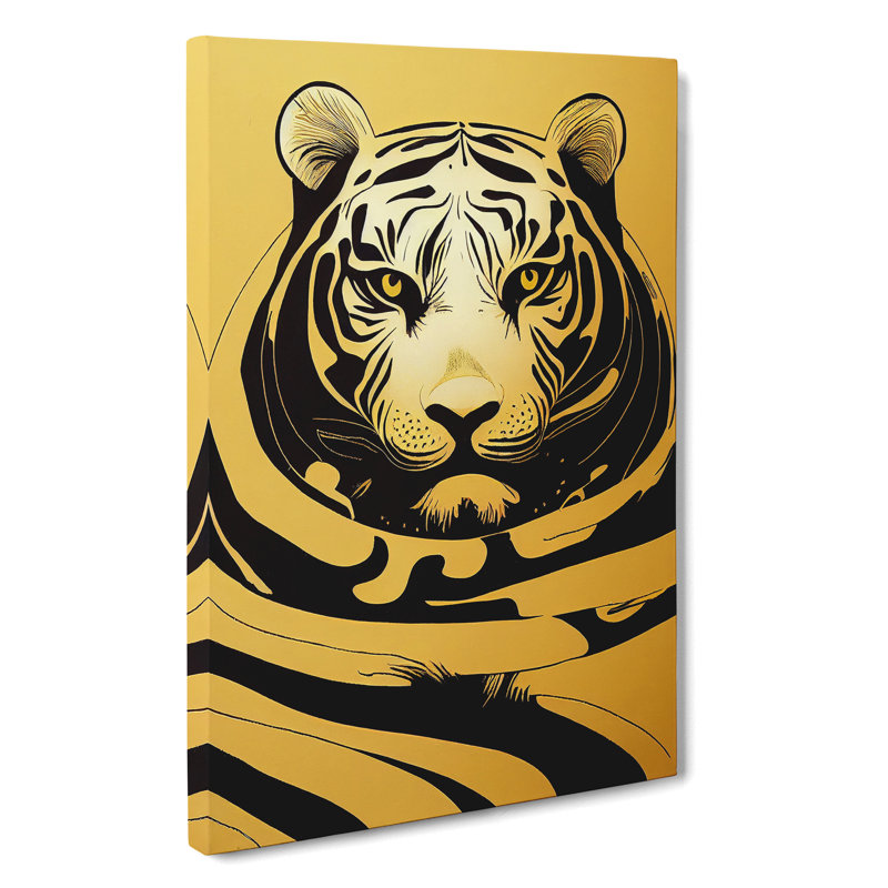 Unique Tiger Art No.1 Abstract - Wrapped Canvas, 60cm H x 40cm W x 3cm D