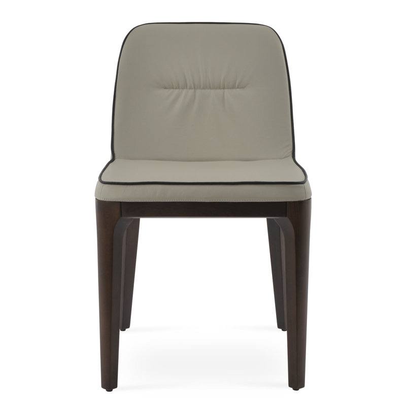 London Wood Side Dining Chair, Light Gray