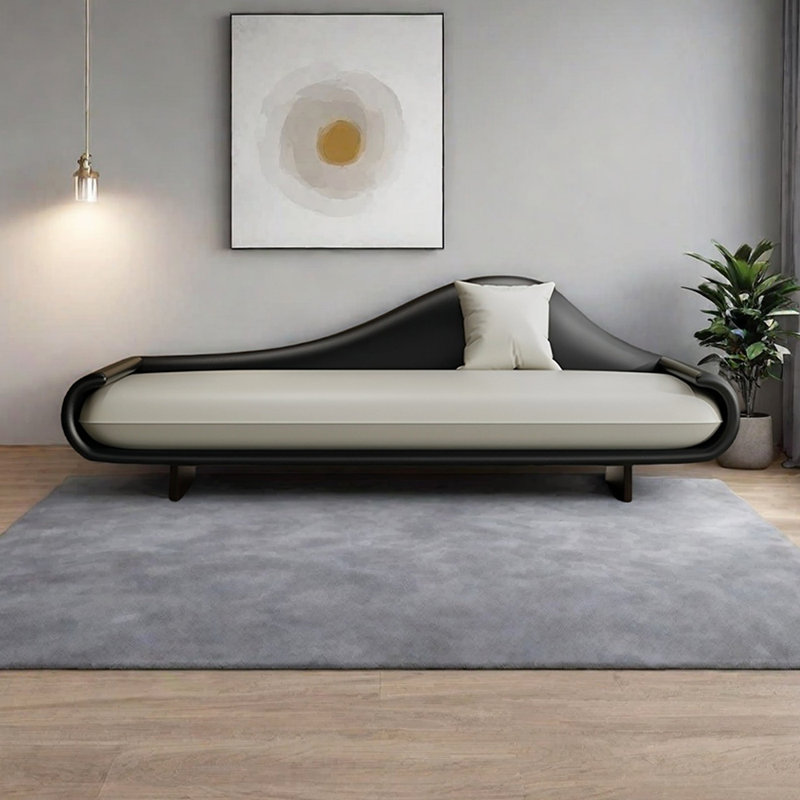 Méridiennes d'intérieur en bois massif Modern Leisure, Orienté à droite, Beige
