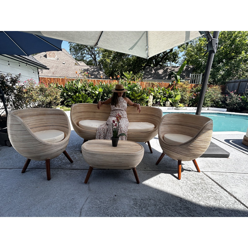 Rattan Sofa Rustic Minimalist Design
