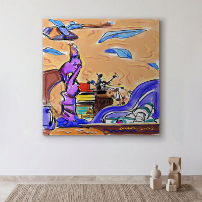 «Abstract Flying Leaves», impression sur toile Dreamy