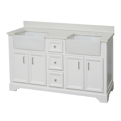 Ensemble de meuble-lavabo double 60 po Emiliano