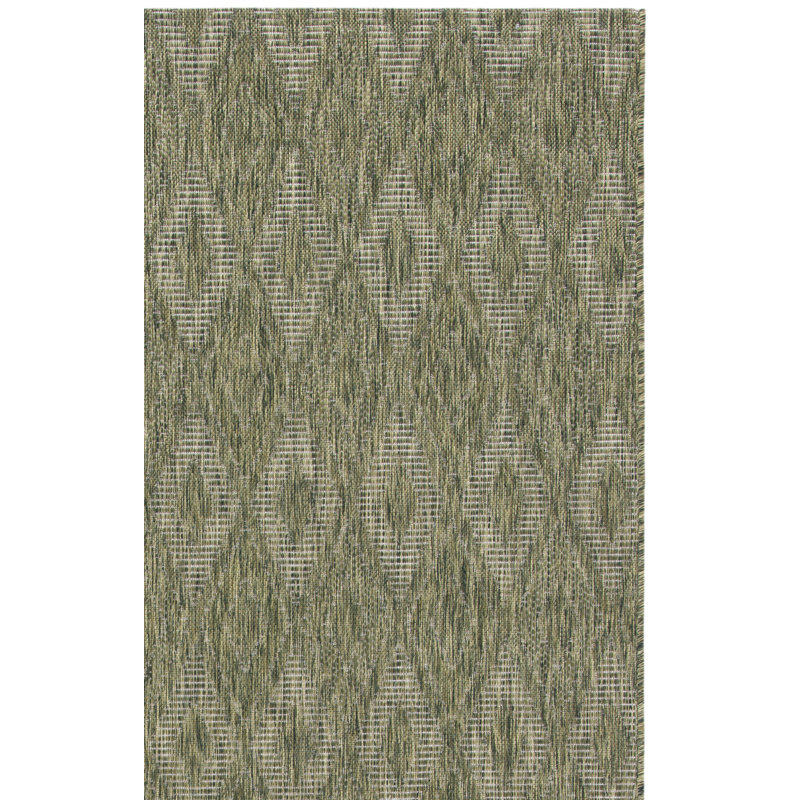 Tapis d'intérieur / extérieur à motif géométrique Anyree Performance, Carré 6 pi 7 po