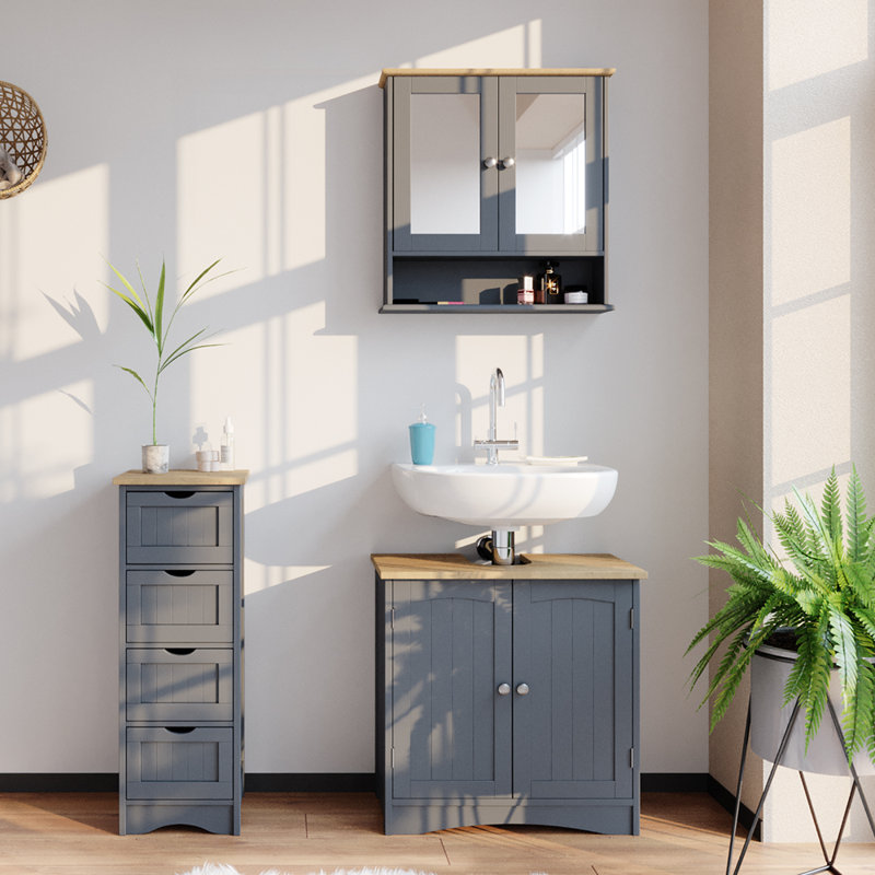 3025 Bianco 3 Pieces 600mm Bathroom Furniture Suite
