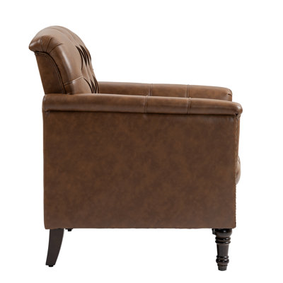Enoks Tufted Leather Armchair