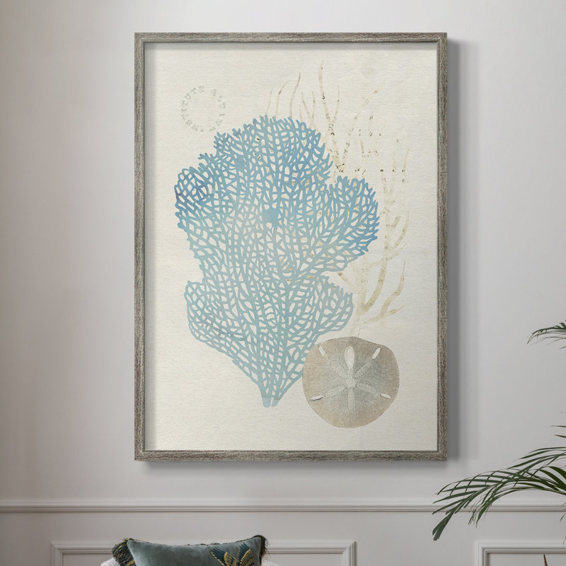 «Quiet Coral I», reproduction encadrée - bois massif 49669, H 11 po x l 9 po
