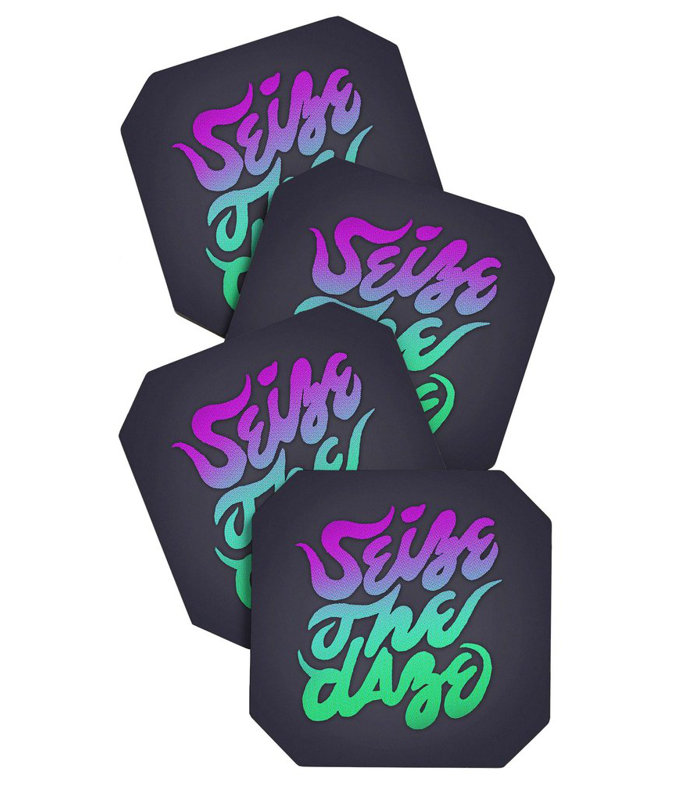 Wood 4 Piece Coaster Set