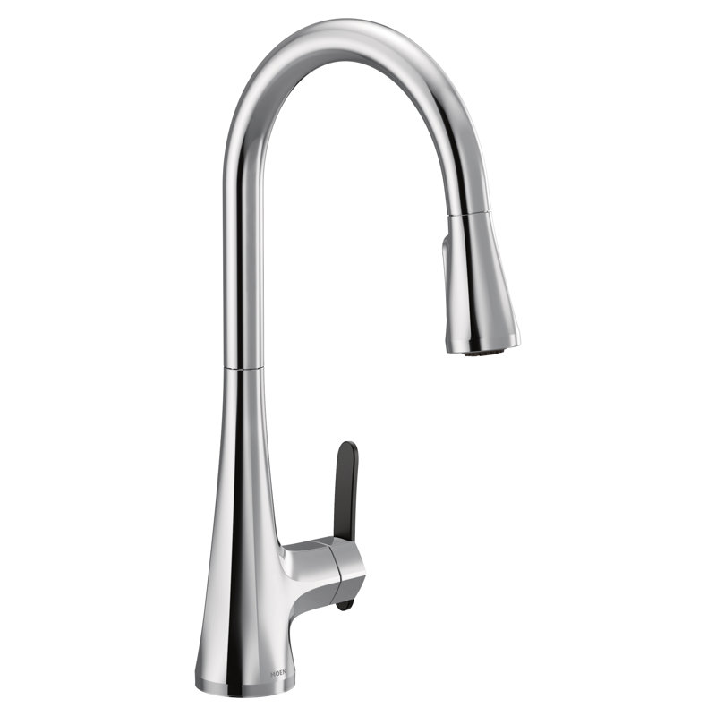 Sinema High Arc Pull Down Single Handle Kitchen Faucet with Power Boost and Reflex, Chrome