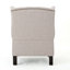 Chaise d'appoint capitonnée de style rétro avec garniture décorative