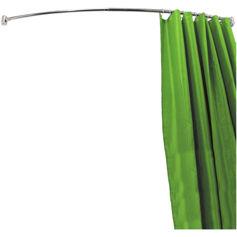 196cm Curved Fixed Shower Curtain Pole