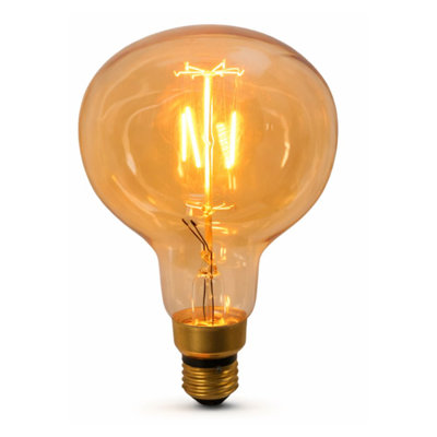 Oversized Amber Edison Filament Bulb Vintage Industrial Style