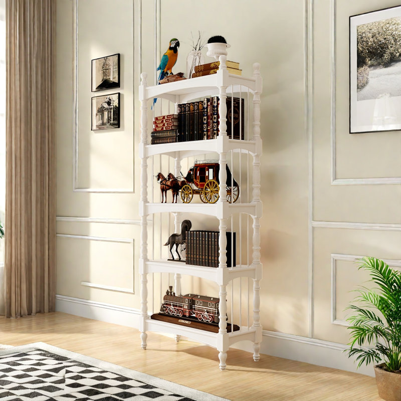 Bibliothèque pratique haut de gamme, Blanc, (5 tablettes) H 75,5 po x l 35,4 po x P 14,1 po