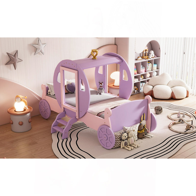 Lit simple de style princesse avec couronne