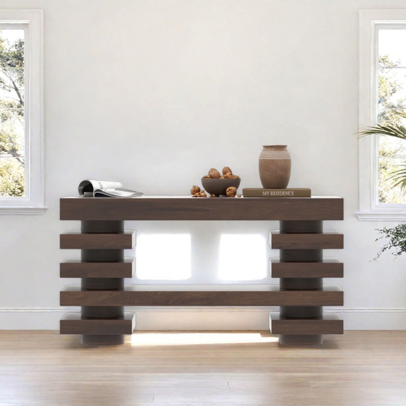 Retro Minimalist Console Table, 33.46" H x 55.12" W x 15.75" D