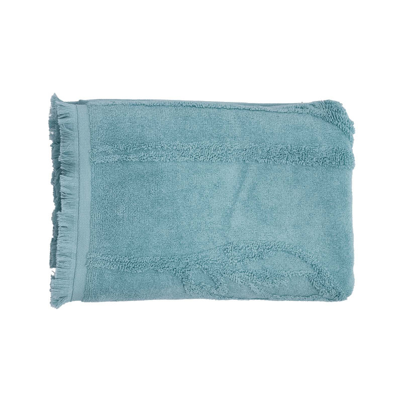 Abdouallah Plush Jacquard Bath Towel, Light Green