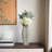 Sculpted Flower Vase Accent for Table Decor - Contemporary Vase for Living Room, Bedroom Nightstand, Office, or Home Decor-452344243