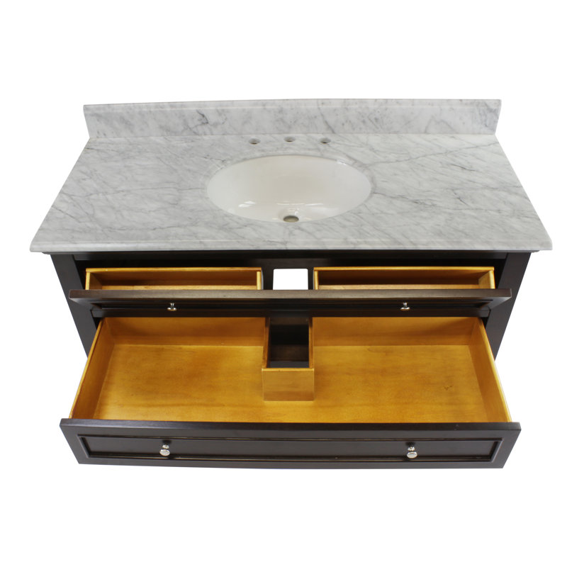 Ensemble de meuble-lavabo de salle de bain simple 48 po Chatwin, Espresso