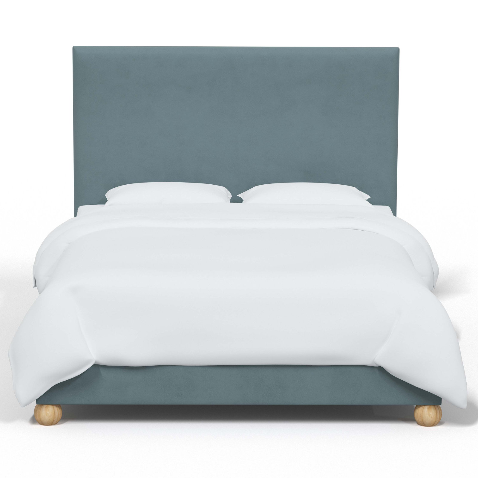 Benita Cotton Upholstered Bed, Twin, Classic Ocean Velvet