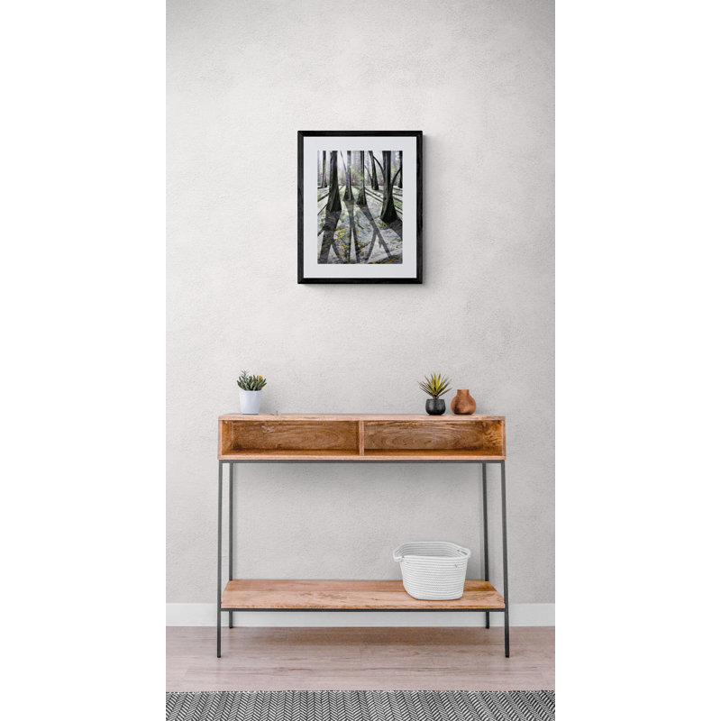 Through The Woods Print by Leslie Kell, Black Framed Canvas, 32" H x 24" W