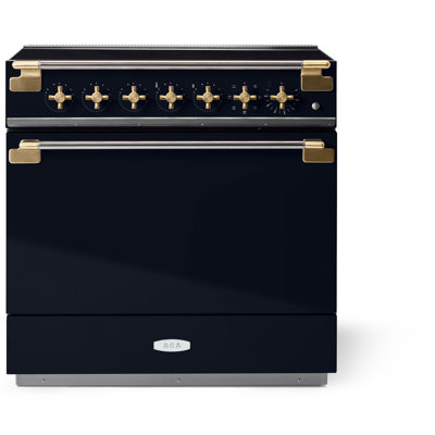 AGA Elise 36"W. 4.5 Cu.Ft. Freestanding Induction Convection Range with Antique Brass Trim