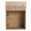 Soft Close Door 16 Inch Bathroom Vanity With Sink And Wall - Mounted Storage Rack Having Unique Structure, Modern Style Doors, Three Tier Rack, Ideal For Compact Bathrooms