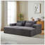 Chaise longue modulaire surdimensionnée de 87 pouces, aucun assemblage requis, causeuse en peluche avec canapé-lit inclinable, fauteuil-lit moderne moelleux pour la vie intérieure