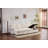 L-Shaped Linen Sleeper Sectional Sofa Bed with Storage Chaise, Solid Wood Frame, USB Charging-1672139322