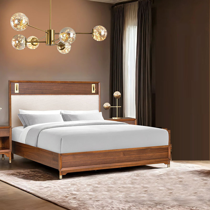 Mobilier de chambre à coucher Mid-Century Modern, Très grand lit