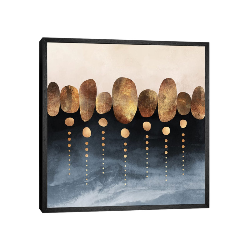 Natural Abstraction, Square - Print on Canvas, 93.98 cm H x 93.98 cm W, Black Floater Framed