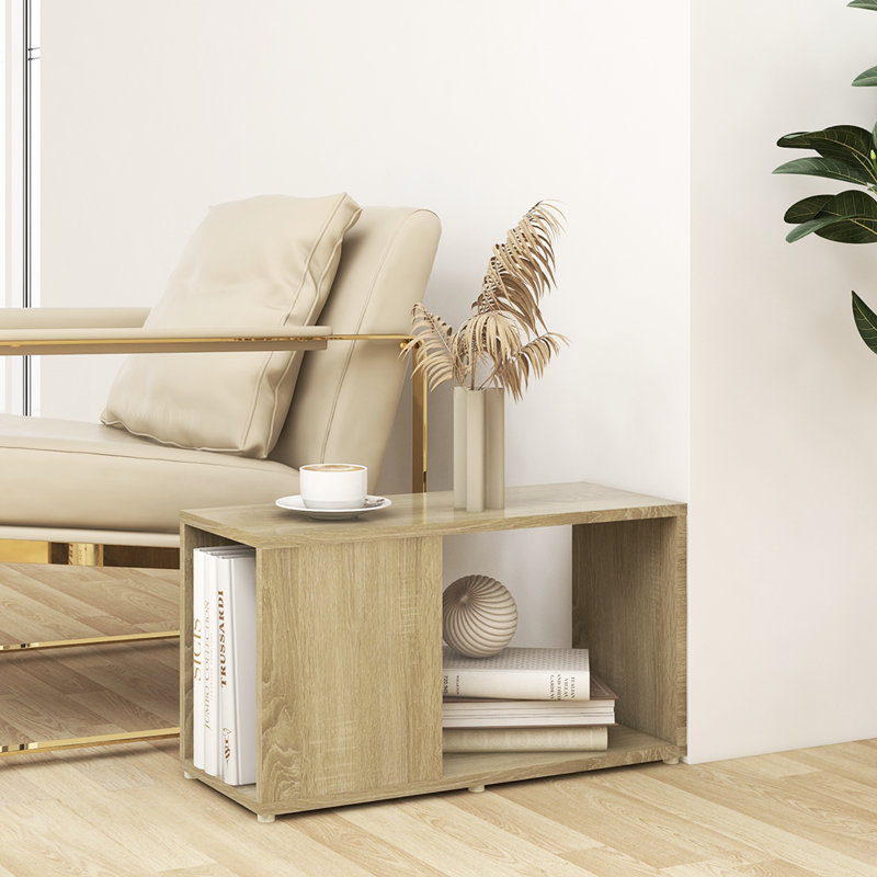 Ginas Floor Shelf End Table, Sonoma Oak