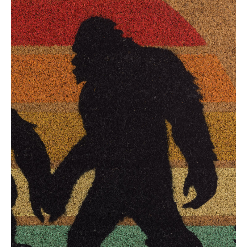 Doormat Coir - Sasquatch Family, 36" W x 24" L, Sasquatch Family