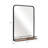 Jeramine Modern Industrial Wall Mirror with Shelf - Metal Frame and Rustic Wood Accent-1491345681