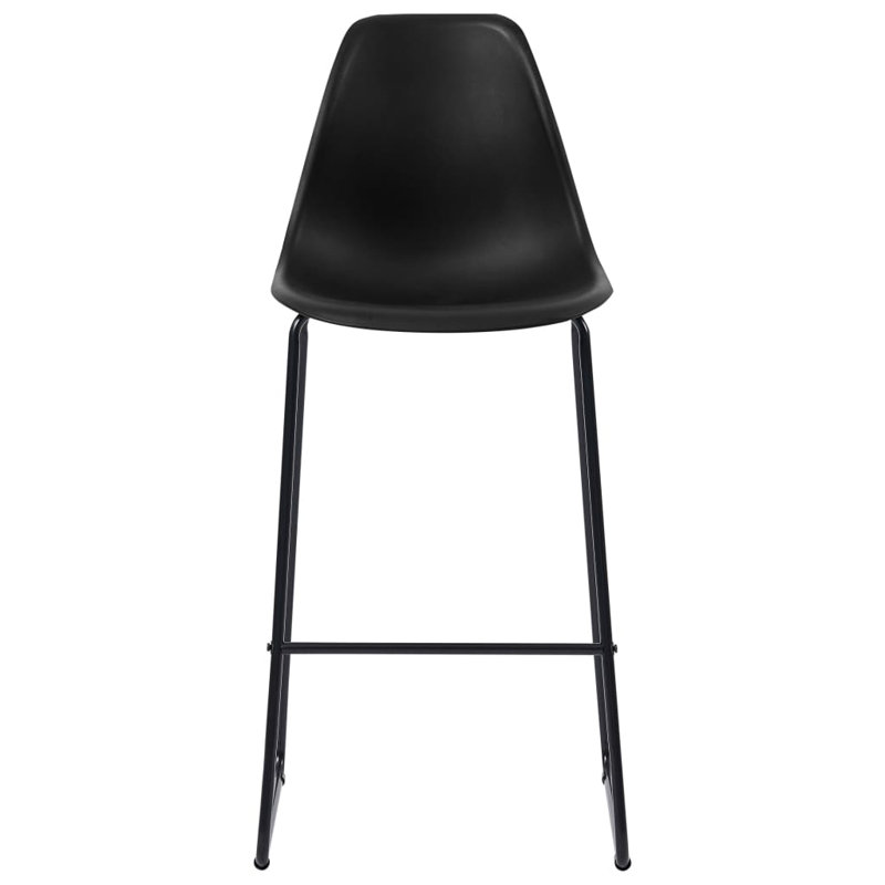 Alcantara Counter Stool with Metal Frame, Black