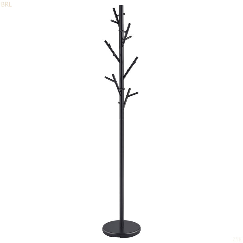 Black Coat Rack With 18 Hooks