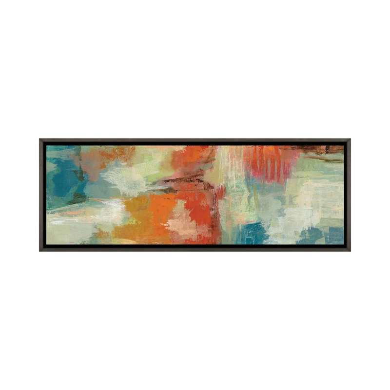 Coral Reef - reproduction d'art murale encadrée, H 16 po x l 48 po, Reproduction encadrée sans passe-partout, Gris