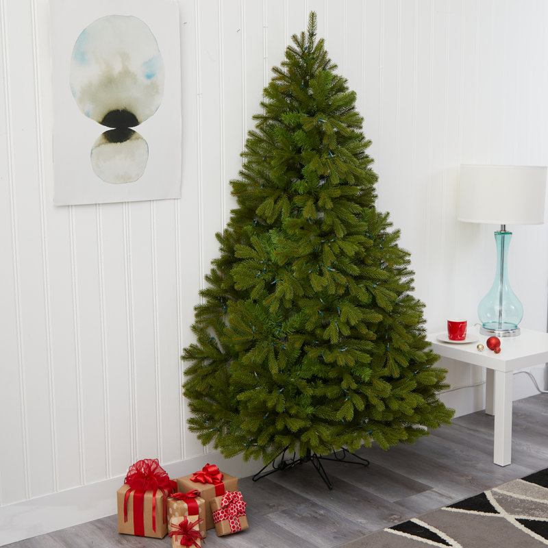 Lighted Artificial Christmas Tree, 6' H