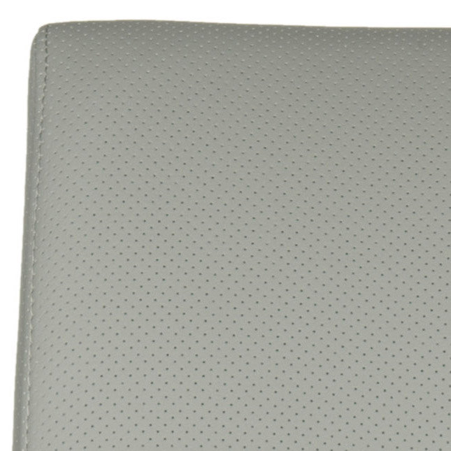 Lettia Swivel Upholstered Adjustable Height Counter Stool with Metal Frame, Gray